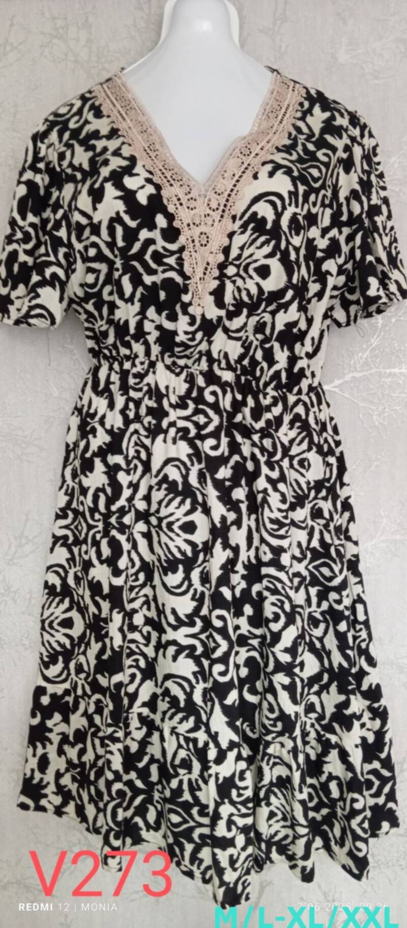 Sukienki damskie Roz M/L-XL-2XL, Mix Kolor .Paczka 12 szt
